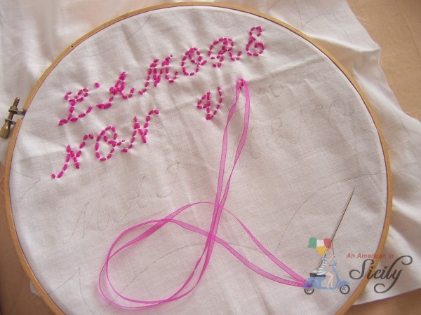 embroidery using ribbon 