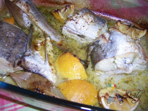 fish with garlic, wine and parsley 